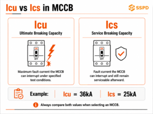 Différence entre la capacité de rupture Icu et Ics dans un MCCB