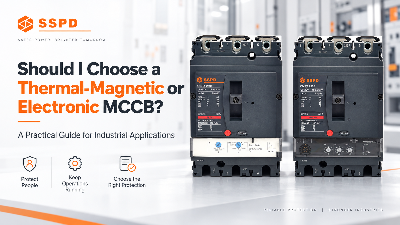 Guide de sélection des disjoncteurs MCCB thermomagnétiques et électroniques pour les applications industrielles