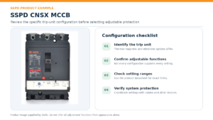 SSPD CNSX 160F molded case circuit breaker with thermal-magnetic trip unit